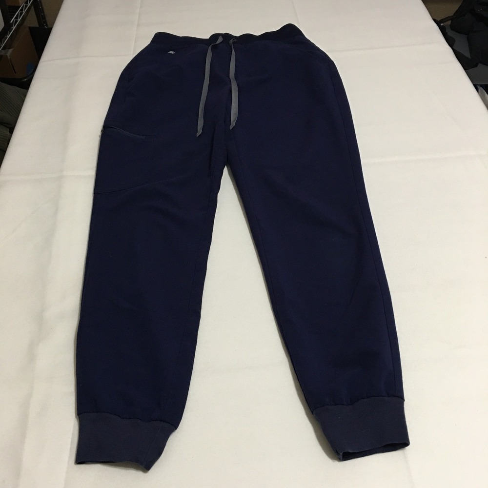 Figs Womens Zamora High Waisted Joggers Scrub Pants Small Navy